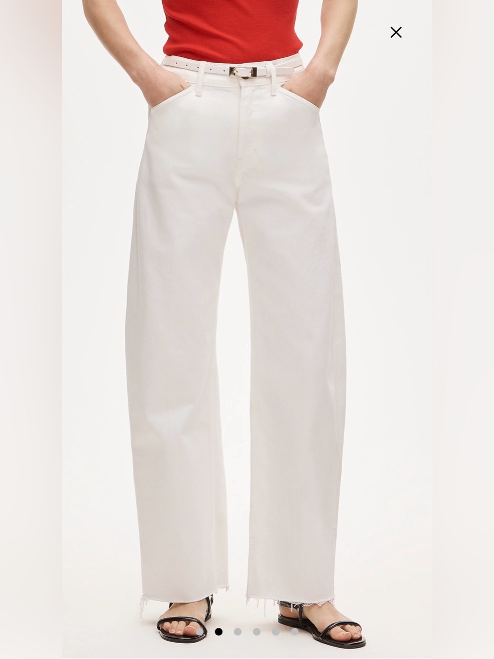 J Crew Zoe barrel jeans white